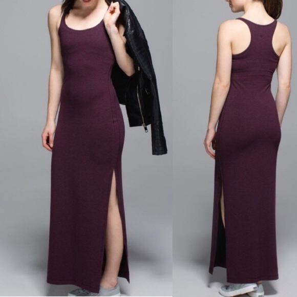 lululemon athletica Dresses & Skirts - Lululemon Refresh Maxi Dress Heathered Bordeaux